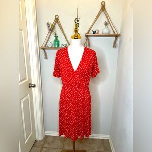 Red Dress Stretchy & Comfortable Size L